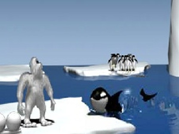 Penguin Snowball Aim Challenge